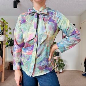 Vintage Blouse with Bow tie